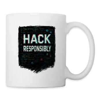 Cybersicherheit: Hack-Verantwortung - Tasse - Weiß - Rechts