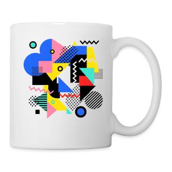 Pop Art de l’explosion géométrique des couleurs - Mug blanc - blanc - Droite