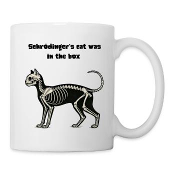 Katzen Tasse, Schrödingers Katze, Katzenskelett, - Tasse - Weiß - Rechts