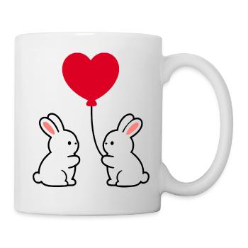 Valentines Red Heart, Valentine's Day - Mug - white - Right