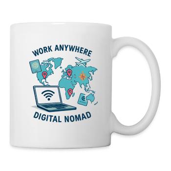 Télétravail - télétravailleur - Full Remote - Mug blanc - blanc - Droite