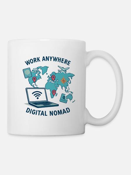Telearbeit – Telearbeit – Voll-Fernarbeit - Tasse - Weiß