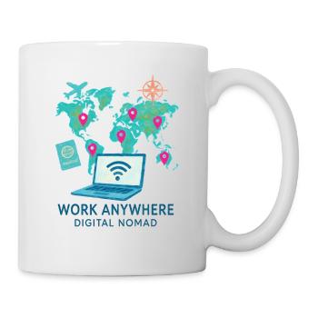 Télétravail - télétravailleur - Full Remote - Mug blanc - blanc - Droite