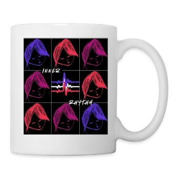 Inner Rhythm – Lebendiges minimalistisches Design - Tasse - Weiß - Rechts