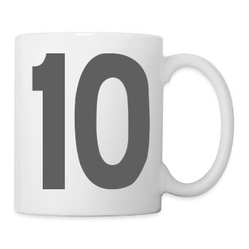 10 Nummern - Tasse - Weiß - Rechts