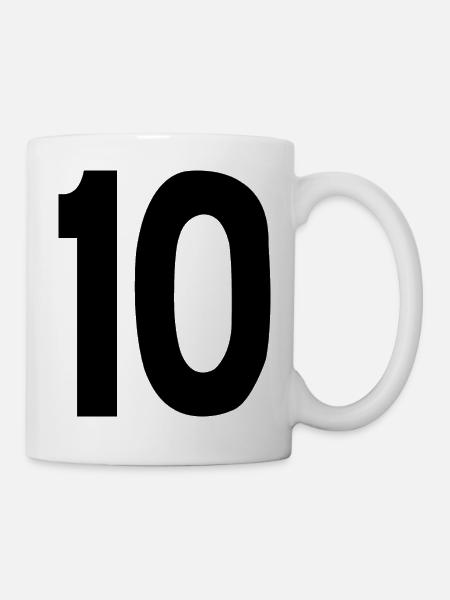10 Zehn - Tasse - Weiß