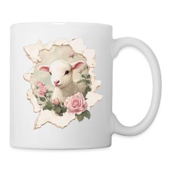 Lamm  - Tasse - Weiß - Rechts