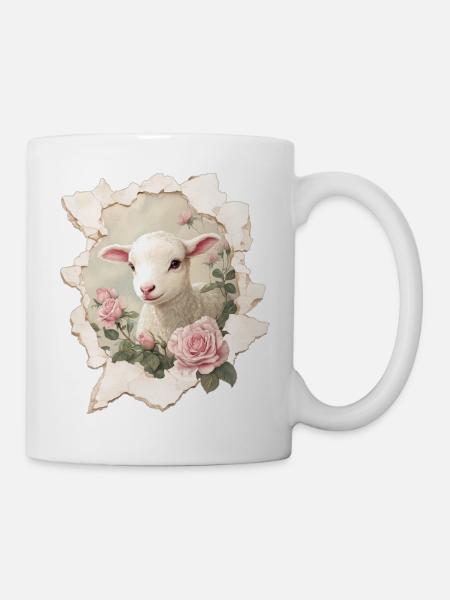 Lamm - Tasse - Weiß