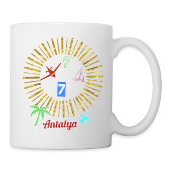 Cercle magique de la plage d’Antalya - Mug blanc - blanc - Droite