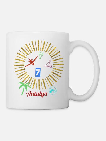 Cercle magique de la plage d’Antalya - Mug blanc - blanc