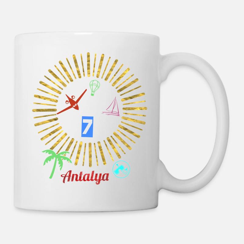 Antalya Strandzauber Kreis - Tasse - Weiß
