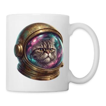 Cat astronaut in space helmet - Mug - white - Right