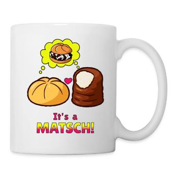 Matschbrötchen in love - it' s a Matsch.  - Tasse - Weiß - Rechts