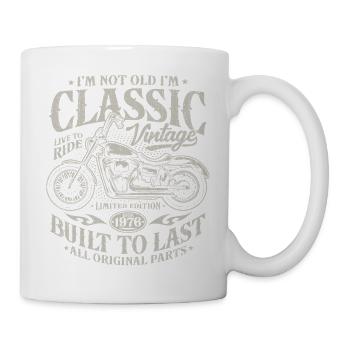 Cadeau de moto vintage pour le 50e anniversaire de 1976 - Mug blanc - blanc - Droite