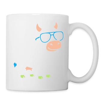 Cool Cow Sunglasses Abstract Vector - Mug - white - Right