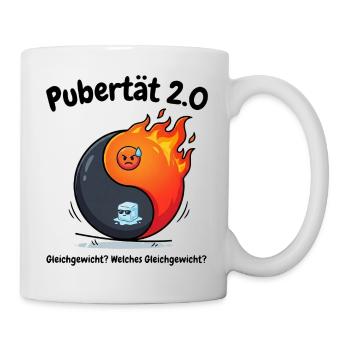 Pubertät 2.0 - Menopause Yin Yang & Gleichgewicht - Tasse - Weiß - Rechts