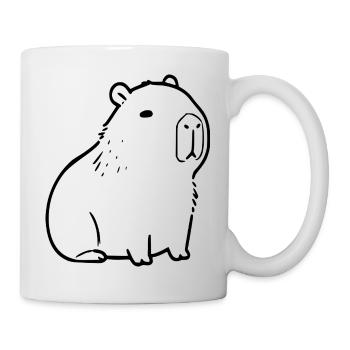 Capybara capybara black - Mug - white - Right