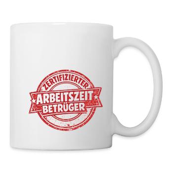 Fraudeur certifié en temps de travail - Mug blanc - blanc - Droite