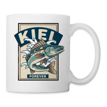 Kiel pour toujours – poisson, mer et fierté nord-allemande - Mug blanc - blanc - Droite