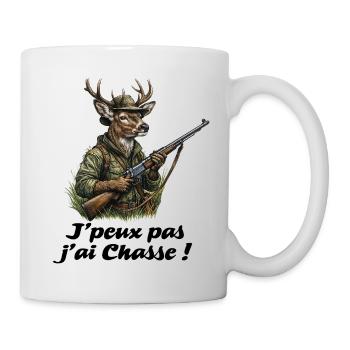 Hirschjäger, ich kann nicht, ich habe gejagt - Tasse - Weiß - Rechts