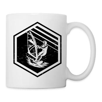 Lustiges Windsurf Motiv - Tasse - Weiß - Rechts
