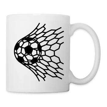 Goal Soccer Ball in Net Hit Vector - Mug - white - Right