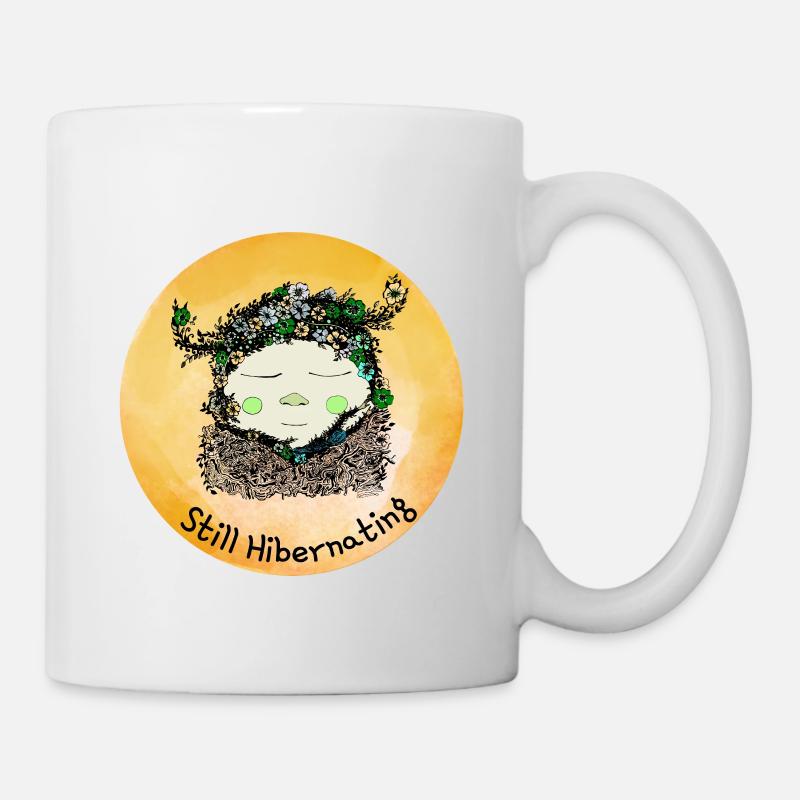 Still Hibernating Gnome - Garden Spring Sleepy - Mug - white