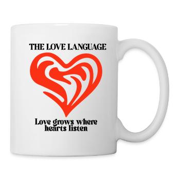 Cœur Rouge Abstrait - Mug blanc - blanc - Droite