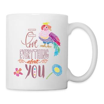 J’aime tout chez toi - Mug blanc - blanc - Droite