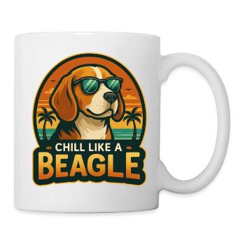 Chill like a beagle - Mug - white - Right