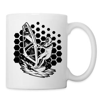 Clear windsurfing message - Mug - white - Right