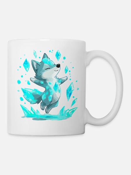 Eisfuchs Kristallfreude - Tasse - Weiß