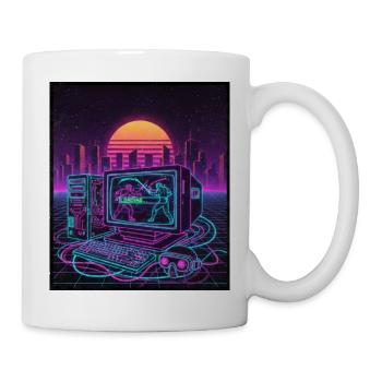Rétro Cyber Gamer - Mug blanc - blanc - Droite