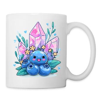 Kawaii Crystal Berry with Gemstone Flowers - Mug - white - Right
