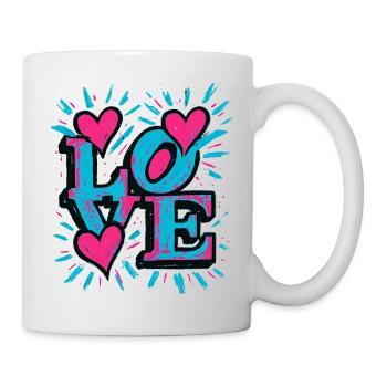 Amour - Cœur - Saint Valentin - Mariage - Mug blanc - blanc - Droite