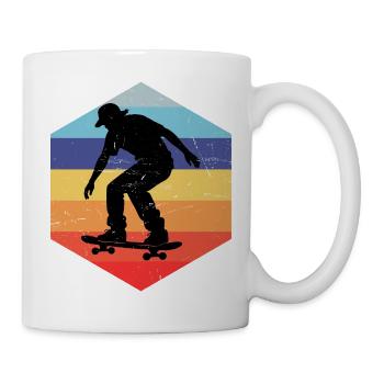 Ich liebe Skateboarding cooles Motiv für skater - Tasse - Weiß - Rechts