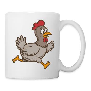 Chicken Running Hen Rooster Running Rooster Running Chickens - Mug - white - Right