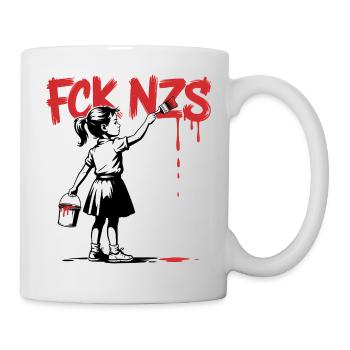 F*ck Nazis – Antifaschistischer Tee - Tasse - Weiß - Rechts