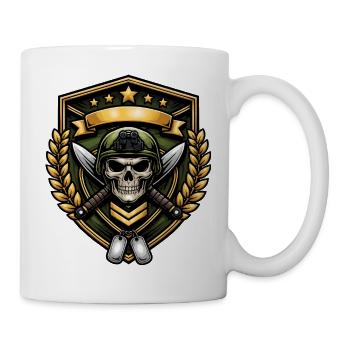 Skull Warrior Shield Badge - Mug - white - Right