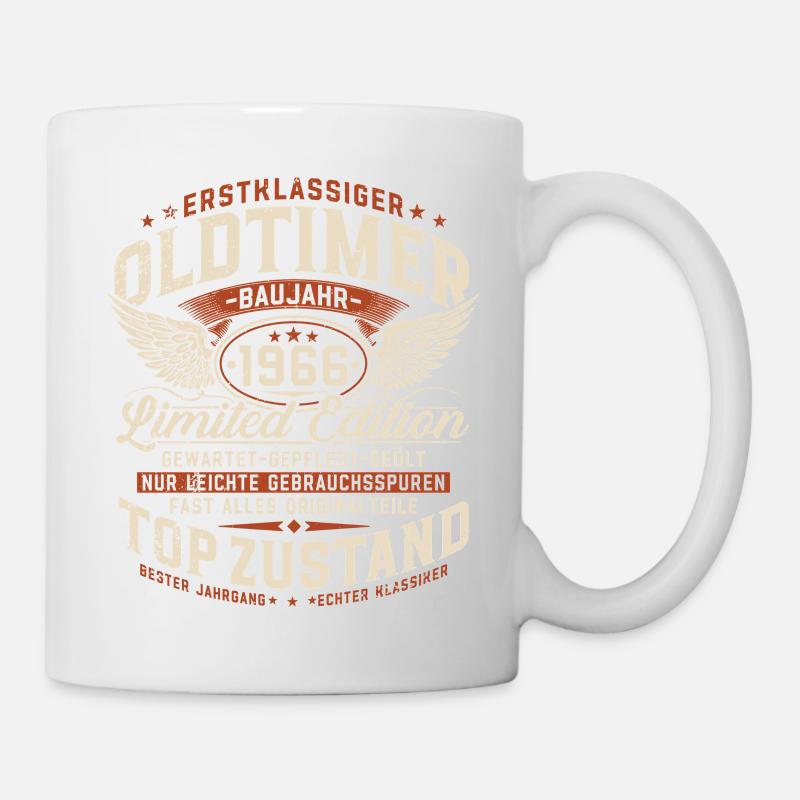 Oldtimer Baujahr 1966 geboren 60. Geburtstag - Tasse - Weiß