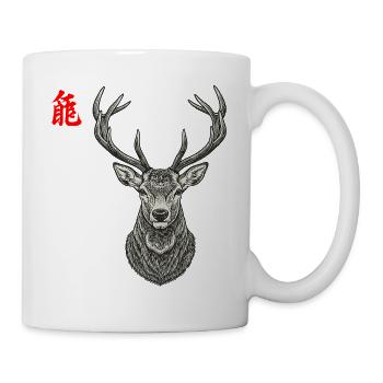 Hirsch Asiatisch - Tasse - Weiß - Rechts