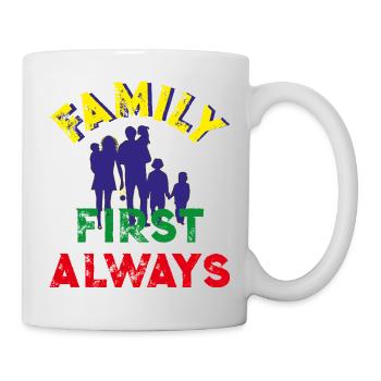 La famille d’abord, toujours - Mug blanc - blanc - Droite