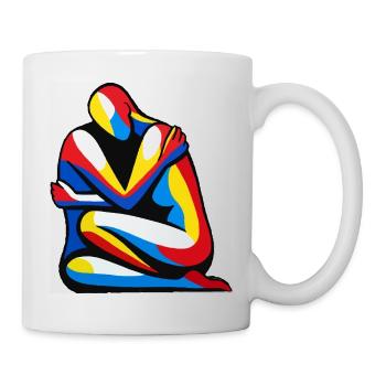 Colorful abstract hug - Mug - white - Right