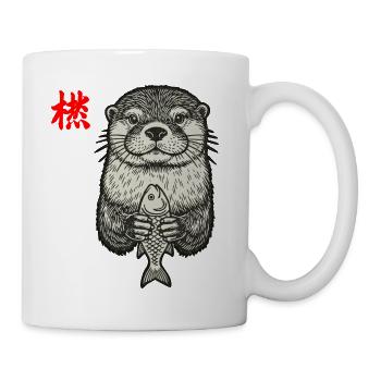 Otter Asiatisch - Tasse - Weiß - Rechts