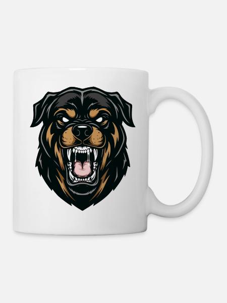 Rottweiler Alpha Guardian Dog Stärke - Tasse - Weiß