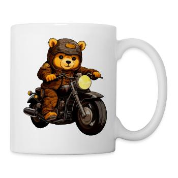 Bear Motorcyclist - Mug - white - Right