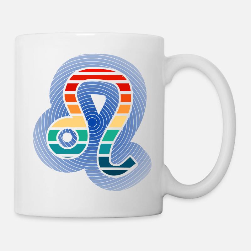 Lion, signe du zodiaque de l’horoscope et de l’astrologie - Mug blanc - blanc