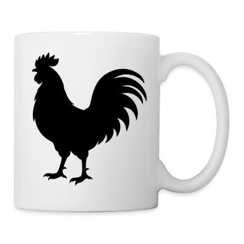 Rooster Silhouette - Mug - white - Right