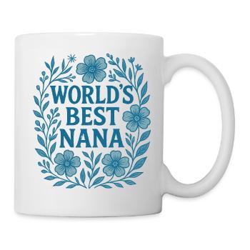 World's Best Nana Floral Wreath - Mug - white - Right