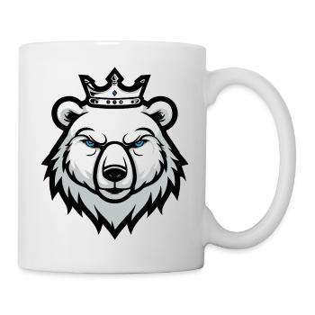 Portrait d’ours polaire Couronne tête d’ours polaire - Mug blanc - blanc - Droite